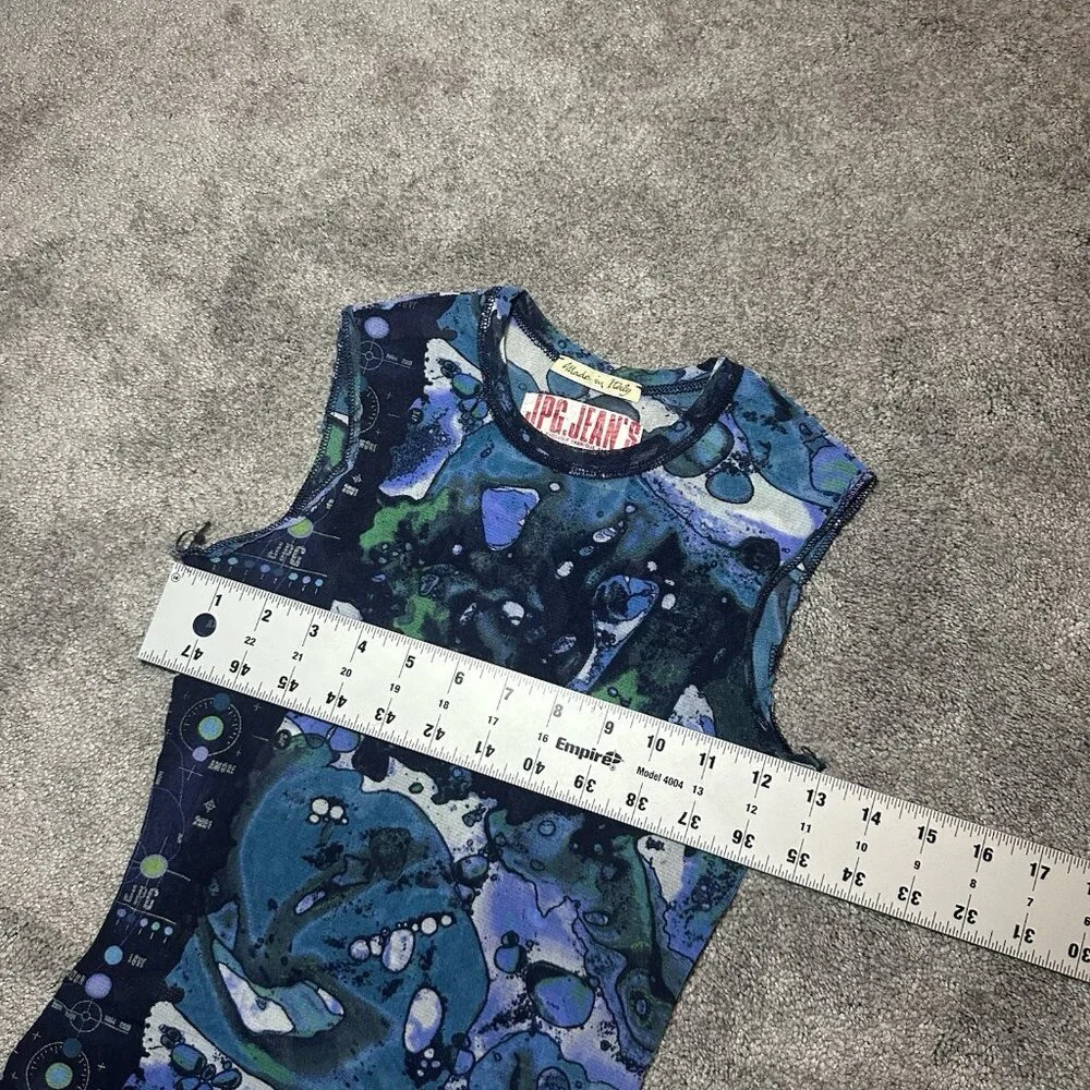 Vintage JPG Jean Paul Gaultier Mesh Bacteria SS 2001 Top Womens M Medium Tank - Picture 13 of 15